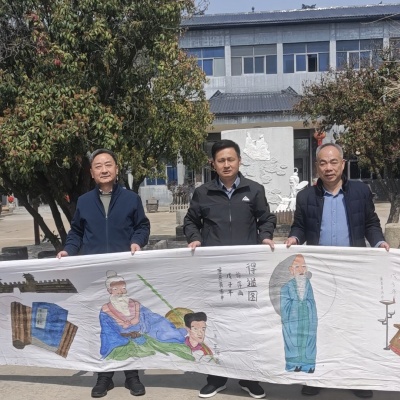 “百名小画家绘老子”百米长卷入藏老子历史博物馆